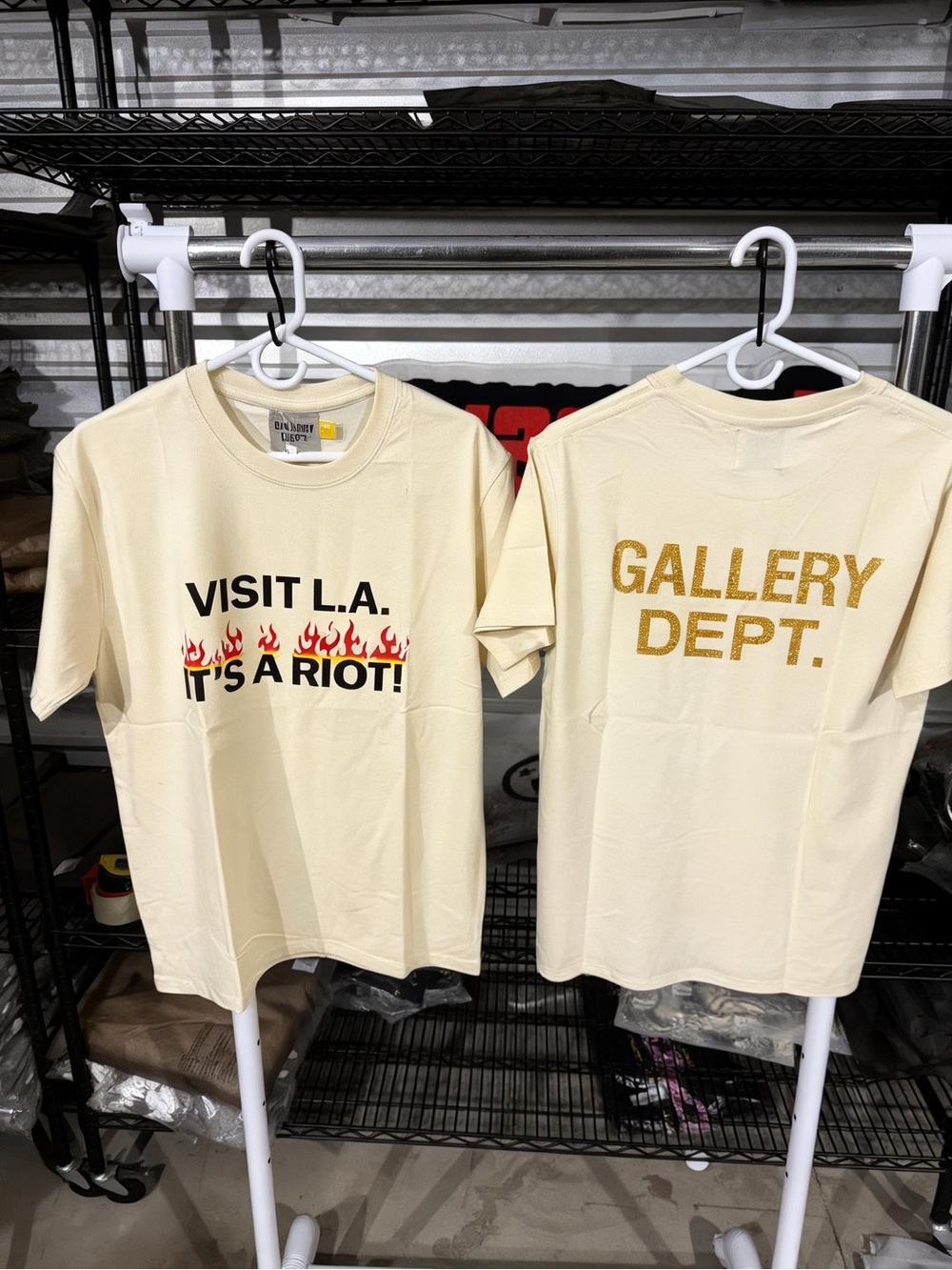 Cream Short Sleeve "Visit L.A." Graphic Tee